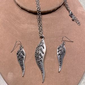 Costume Gunmetal and Marcasite Set